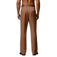 thumbnail image 4 of Mens Solid Dress Pants Pleated Straight Fit Business Trousers for Work Wear(Not included Belt) 2XL, 4 of 4