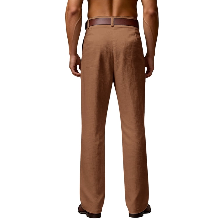 baggy brown dress pants High Rise Pleated Baggy Trouser Pants - Brown