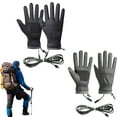 thumbnail image 3 of USB Heated Gloves with 3 Temperature Settings - Rechargeable Electric Heating Gloves for Men and Women - Waterproof Winter Gloves for Skiing Cycling - Touchscreen Cold Weather Warm Gloves, 3 of 7