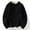Black, variant on Juslio Mens Sweaters Pullovers Men Tops Solid Crew Neck Long Sleeve Knit Black