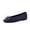 Navy, variant on Cushionaire Audrey Woven Ballet Flats for Women | Round Closed Toe Dress Shoes, Bow Accent, Vegan Leather Upper, Comfortable Cushioned Footbed, Office Work Flat