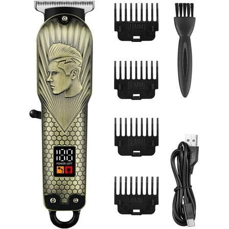 Professional Cordless Hair Trimmer for Men, T-Blade Zero Gapped Hair Clipper, Barber Clipper, Mens Beard Trimmer, Edgers, Fade