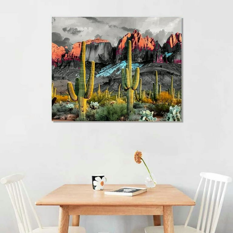 Shiartex Superstition Mountains Sunset Wall Art Arizona Western