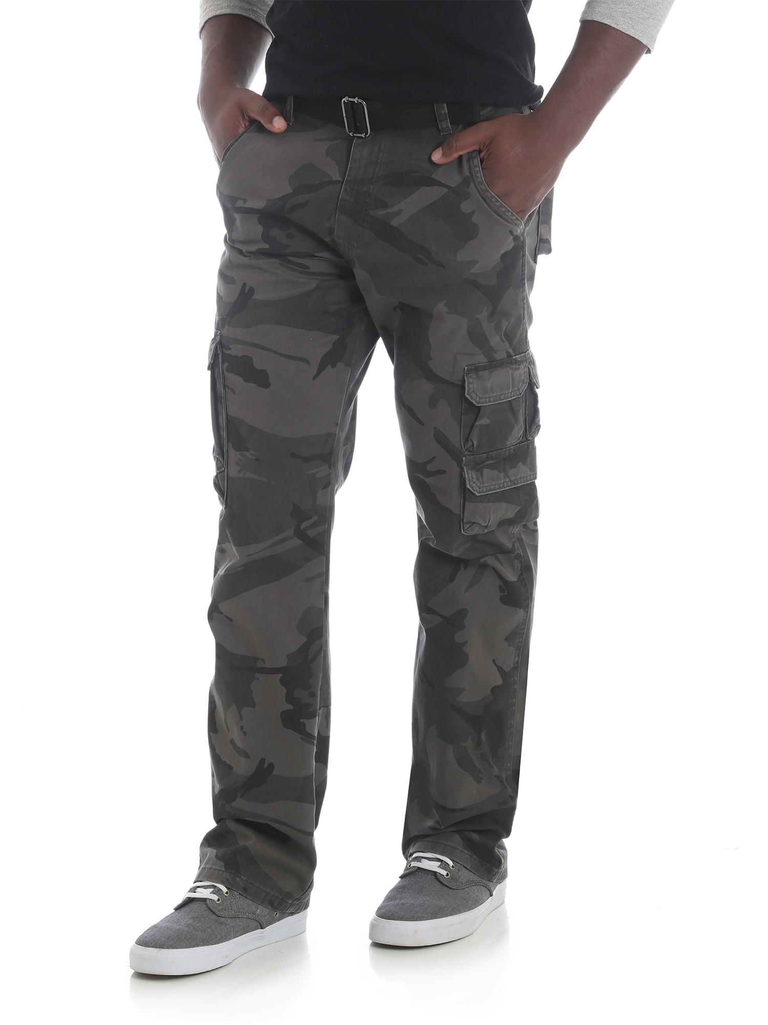 men's belted twill cargo pant