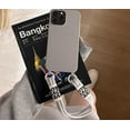 thumbnail image 5 of Silicone iPhone Case with Phone Lanyard, Long Crossbody Strap, Universal Lanyard Neck Strap Protective Case Cover (Gray, iPhone 11 Pro Max), 5 of 12