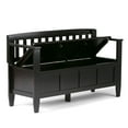 thumbnail image 3 of WyndenHall Riverside Dark Coffee Brown Entryway Bench, 3 of 7