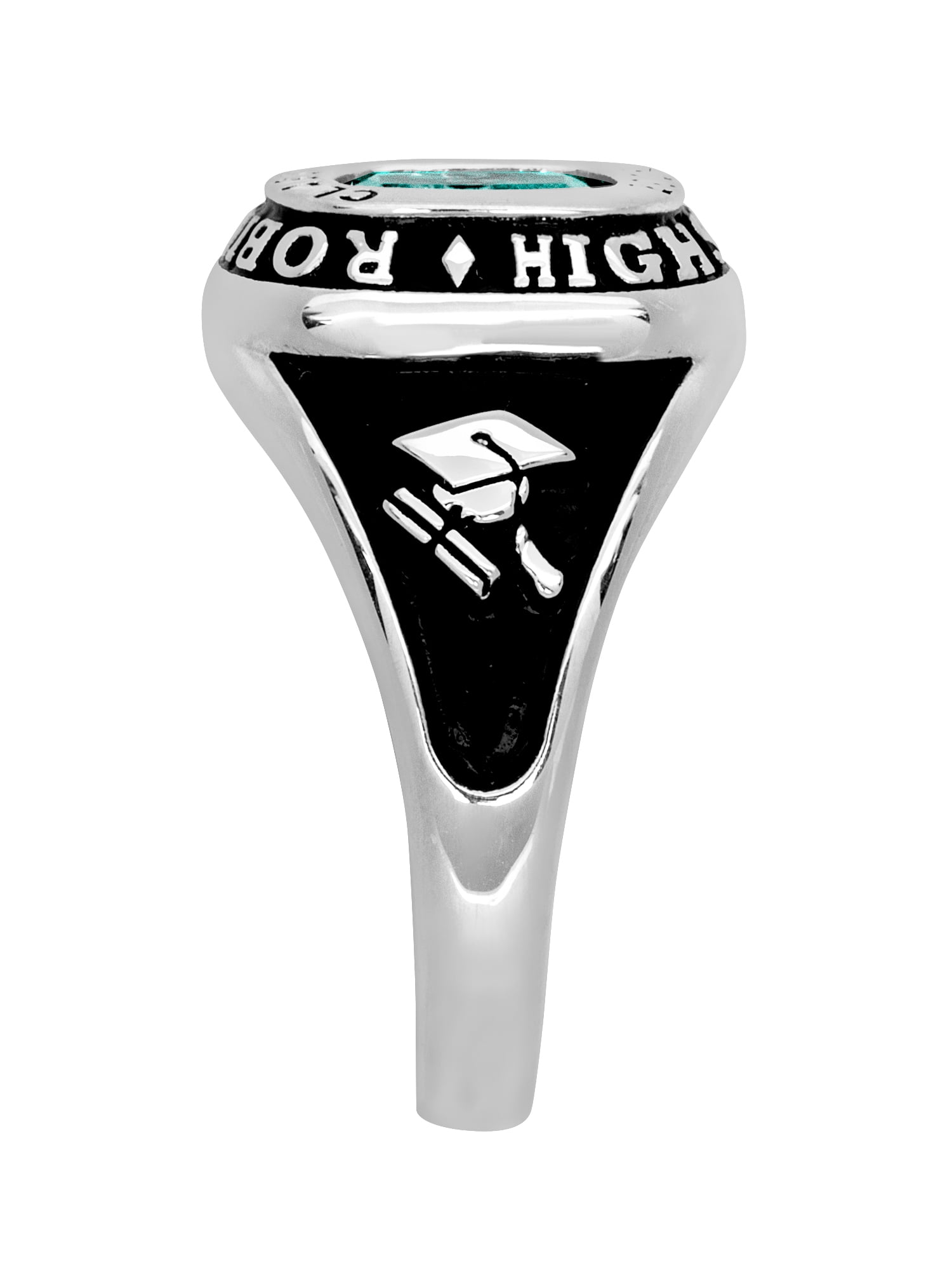 Order Now for 2025 Graduation, Freestyle Women's Cushion Birthstone Class Ring, Personalized, High School or College