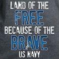 thumbnail image 3 of CafePress - Land Of The Free US Navy Women's Dark T Shirt - Women's Traditional Fit Dark T-Shirt, 3 of 4