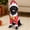 04Red+Black+ Resin, variant on Christmas Black Labrador Retriever Statue, Holiday Dog Figurine in Santa Outfit