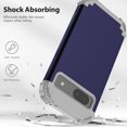 thumbnail image 2 of Dteck Phone Case for Google Pixel 8A 5G Hard Cover Shockproof Soft Silicone Bumper Hybrid Three Layer Heavy Duty Grip Rugged Protective Cell Accessories Men Women,Blue, 2 of 7