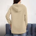 thumbnail image 4 of MESSUEN Long Hoodie Thick Sweatshirts for Women Workout Hoodies for Women Long Hoodies for Women Sweatshirt Sweatshirts Women Basic Hoodie Beige L, 4 of 9