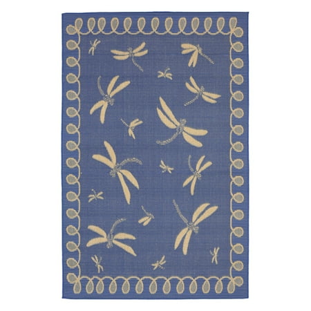 Terrace Patio Rug - Liora Manne Terrace 1791/33 Dragonfly Marine Area Rug 7 Feet 10 Inches Rd