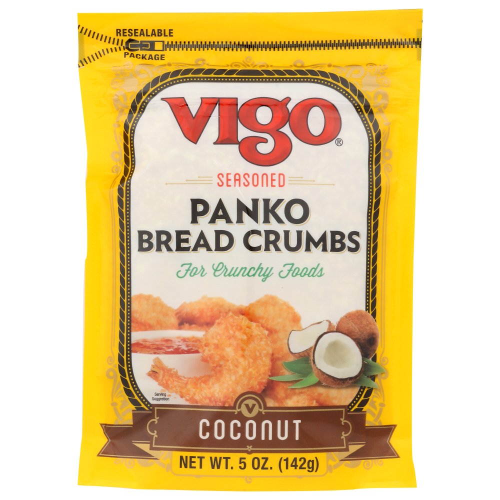 Vigo Foods Seasoned Panko Bread Crumbs, Coconut, 5 oz