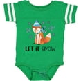 thumbnail image 3 of Inktastic Let it Snow Cute Orange Fox in Hat and Scarf Boys or Girls Baby Bodysuit, 3 of 5