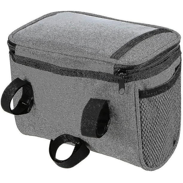 Bolsa para manillar de bicicleta, bolsa multifuncional para marco de bicicleta, resistente al agua