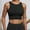Black, variant on TIANZEN Sports Bras For Women Supportive Longline High Neck Sports Bra Push Up Workout Built In Bra Crop Tank Tops 4x Undershirt Loose Fit Top Women Womens Training Top