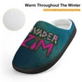 thumbnail image 4 of Invader Zim Gir Planet Kid's Cotton Slippers Winter Warm Soft Plush Slippers with Rubber Sole Non-Slip Indoor Outdoor Slip on Shoes Fluffy House Slippers For Boys Girls Teen, 4 of 8