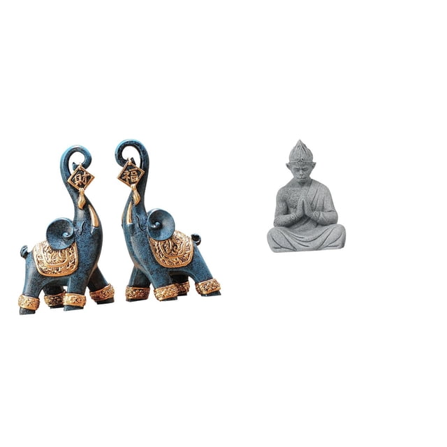 Figura de elefante,Figuras de elefantes,estatuas,adornos de animales,Escultura coleccionable para dormitorio,decoración del hogar,regalo.,Estatua de mono,Estatua de Buda Mono para Interiores y