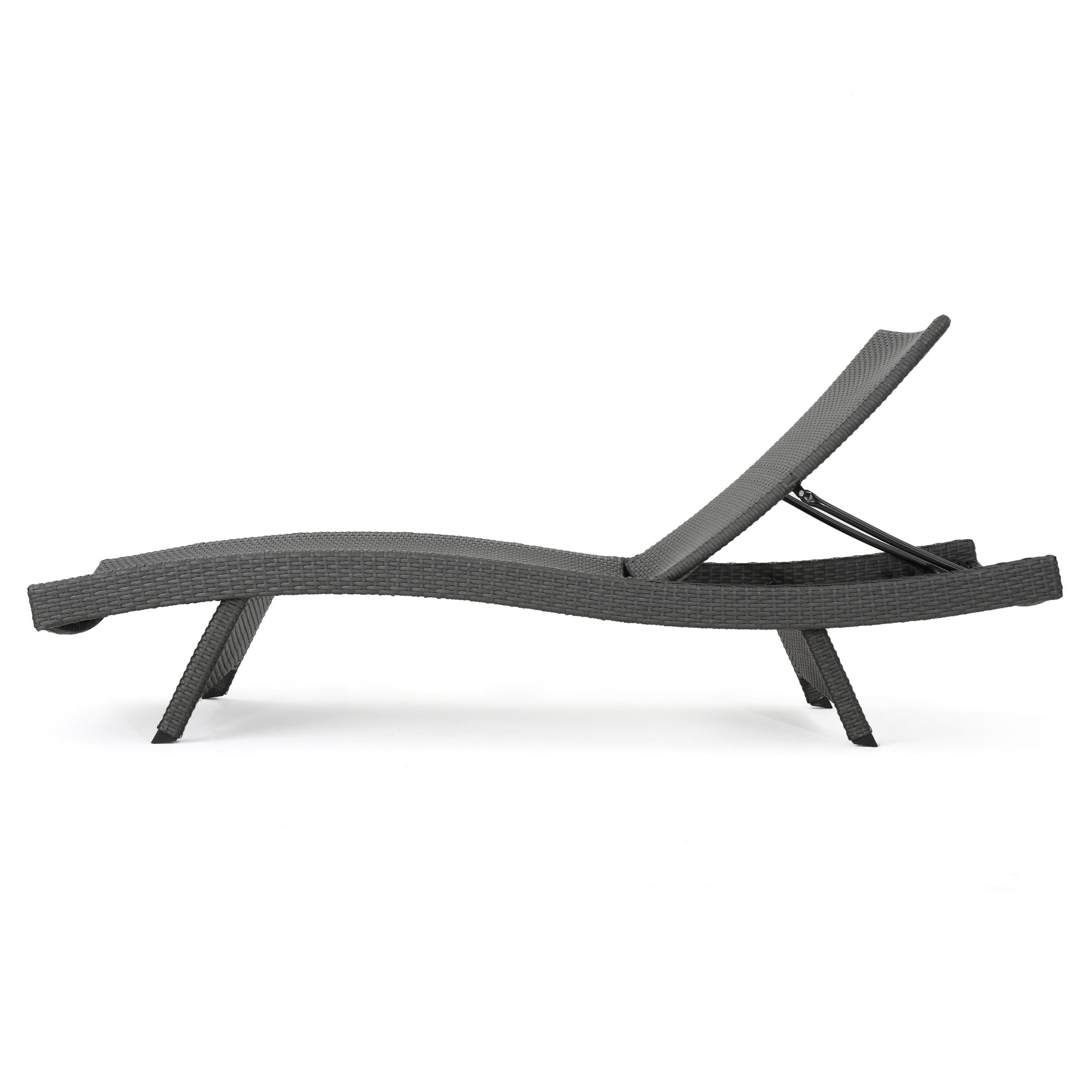 Christopher Knight Home Salem Outdoor Grey Wicker Chaise Lounge Chair  by  Brown No Cover - image 5 of 5