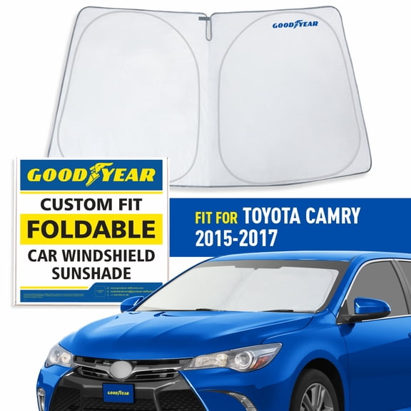 Goodyear Foldable Windshield SunShade for Toyota Camry 2015-2017, Car Accessories, Sunshade Cover, Sun Shade Car Windshield, Window Sun Blocker - GY008285