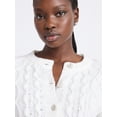 thumbnail image 4 of Free Assembly Women's and Women's Plus Cropped Cable Cardigan Sweater, Midweight, Sizes XS-4X, 4 of 4