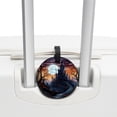 thumbnail image 3 of Halloween Castle Set of 2pcs PU Leather Round Suitcase Tags with Privacy Cover and Name ID Tag - Ideal for Travel Luggage, Handbags, Backpacks, School Bags, 3 of 6