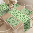 thumbnail image 2 of Ambesonne Banana Leaf Table Runner & Placemats, Ecology Botany, Placemat 4 pcs + Runner 16"x72", Green Pistachio Green, 2 of 2