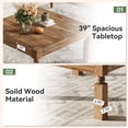thumbnail image 6 of Tribesigns Square Wood Coffee Table, 39-Inch Farmhouse Coffee Table, Rustic Center Table for Living Room, Easy Assembly, Brown, 6 of 7