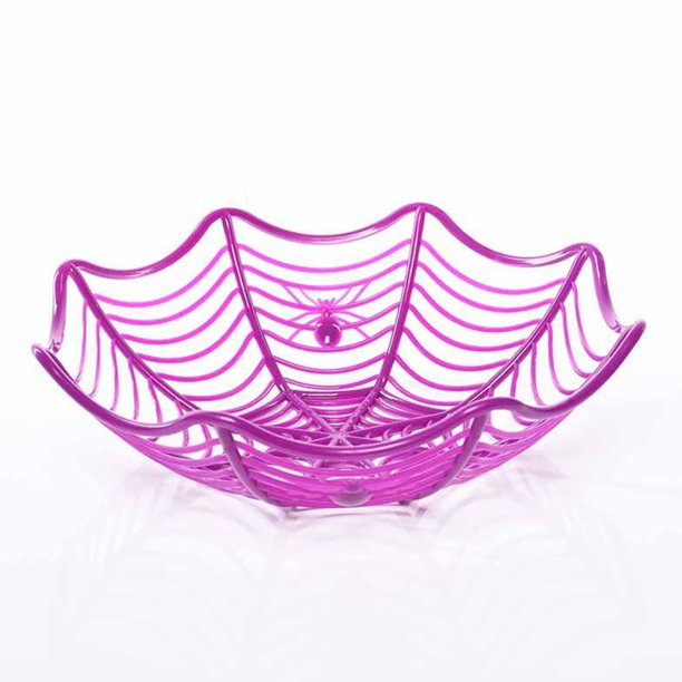 Cuencos de cesta de Halloween, encimera de telaraña, frutero, cestas de plástico, decoración, adorno de Halloween, regalo para