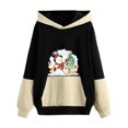 thumbnail image 1 of Blusa de manga larga con estampado navideño informal a la moda para mujer, suéter con bolsillo, sudaderas con capucha Fridja bvmnju5840, 1 of 6