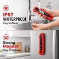 thumbnail image 5 of Meat Thermometer, Instant Read Digital Food Thermometer with Foldable Probe, IP67 Waterproof Cooking Thermometer for Grilling BBQ Smoker Air Fryer, Red, 5 of 7