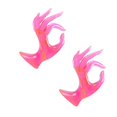 thumbnail image 1 of Ring Holder Jewelry Hand Shape Suitable for Rings Pink Plastic for Ring Organization 2Set, 1 of 4