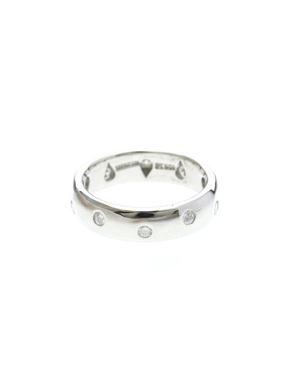 Pre-Owned Tiffany Dots Diamond Ring Platinum Fashion Diamond Band Ring Silver