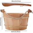 thumbnail image 2 of Sauna Wooden Bucket with Trowel 4L Robust Versatile Sauna Accessory Set Water Bucket for Spa Centres Bathing Ref: 6195, 2 of 5