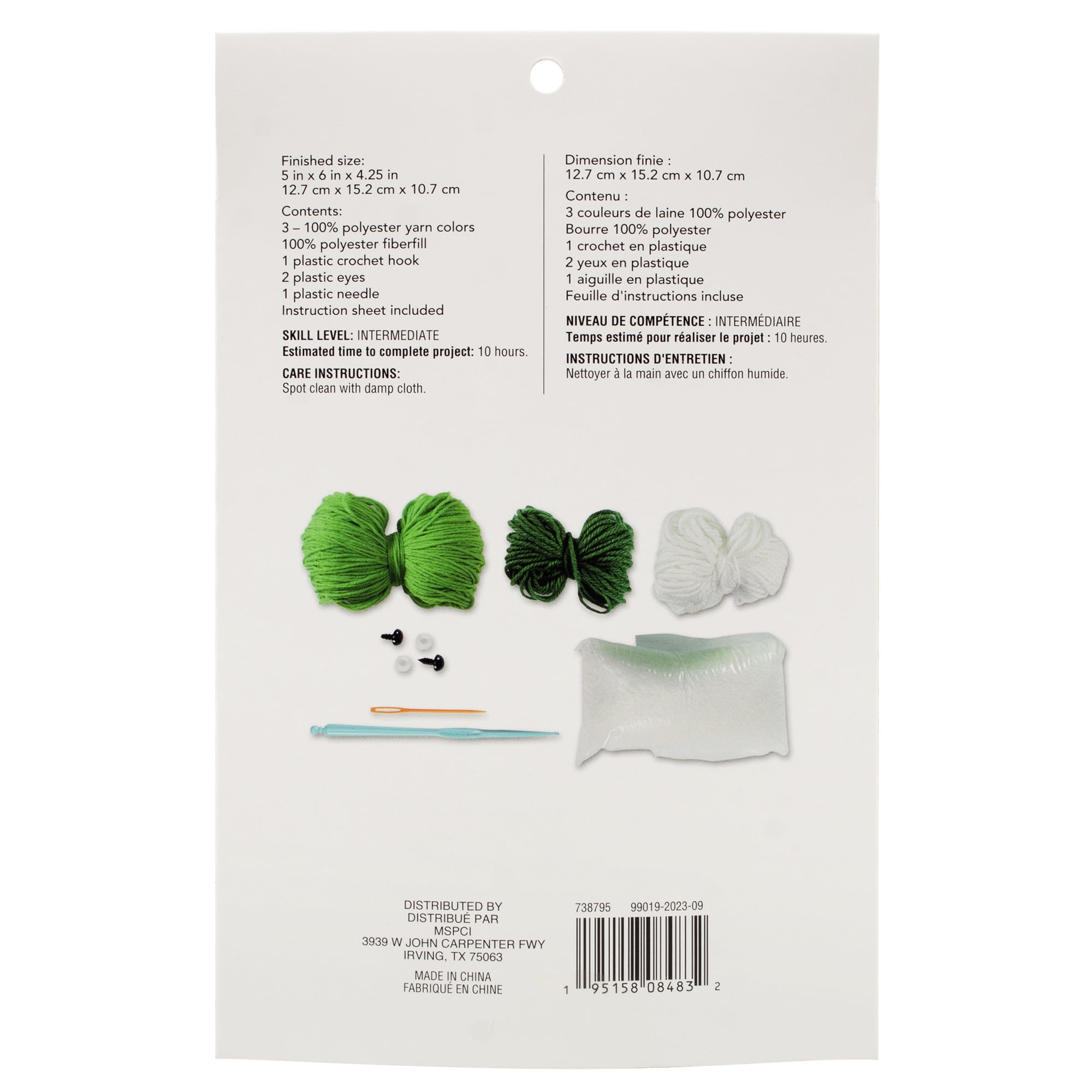 Intermediate Frog Amigurumi Crochet Kit by Loops & Threads – DIY Stuffed Animal Craft Set with Yarn - Fiberfill - Hook & Instructions - Intermediate Skill Level - Makes 6" Plush - 6 Pack