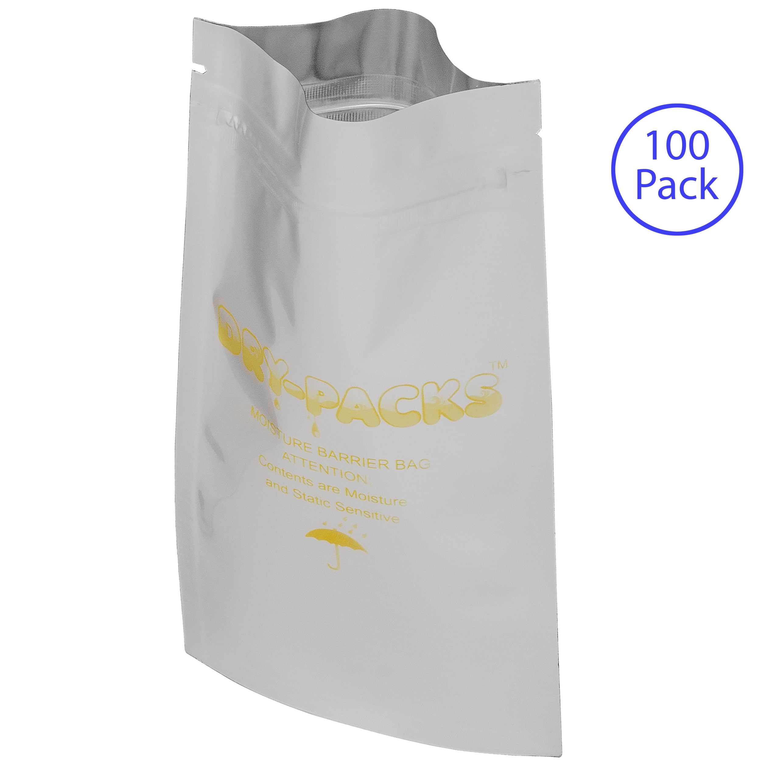 Dry-Packs Imported Silver Moisture Barrier Bags with Static Shielding - Fairly Odd Treasures LLC Dz3x5-100pk