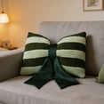 thumbnail image 5 of Bow Pillow Faux Striped Throw Pillow with Core 30x45cm Modern Cute Cushion for Sofa Bed, 5 of 8