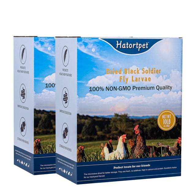 hatortpet Larvas secas de mosca soldado negra 9 kg, alto contenido de proteína
