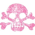 thumbnail image 3 of CafePress - Worn Pink Skull And Crossbones Women's Dark Pajama - Women's Short Sleeve Print T-Shirt and Pants Dark Cotton Pajama Set, 3 of 7