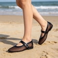 thumbnail image 6 of CHICVOMEY Mesh Shoes for Women Breathable Ballet Flats with Buckle Fashion Fishnet Flats for Women Casual Work Fashion Flats, 6 of 9