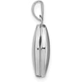 thumbnail image 2 of 14k White Gold 13mm Oval Plain Assembled Locket - 20.8mm, 2 of 7