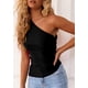 thumbnail image 5 of Remera PRETTYGARDEN 2025 de un Hombro Sin Mangas con Fruncido XS, 5 of 6