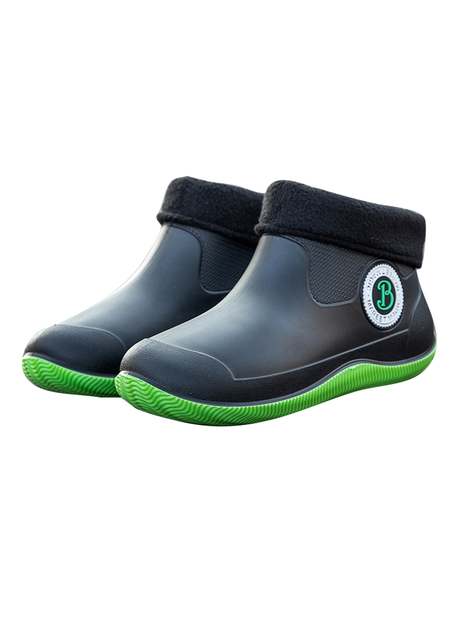 Gomelly Ankle Deck Boots for Men Waterproof Rain Shoes Plush