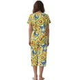 thumbnail image 2 of DISNIMO Butterfly Sunflower Printed Pajama Sets for Women 2 Piece Lounge Set Soft Sleepwear Short Sleeve Tops and Capri Pant with Pockets, M, 2 of 7