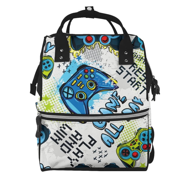 Disketp Game All Day Mochila de Pañales de Gran Capacidad con Múltiples Bolsillos, Mochila de Viaje Multifuncional para Bebé, Unisex, Moderna y Resistente