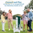 thumbnail image 4 of ECR4Kids Jumbo 4-To-Score Giant Game with 42 Rings and Reset Sliders, Outdoor Games, Green, White, 4 of 10