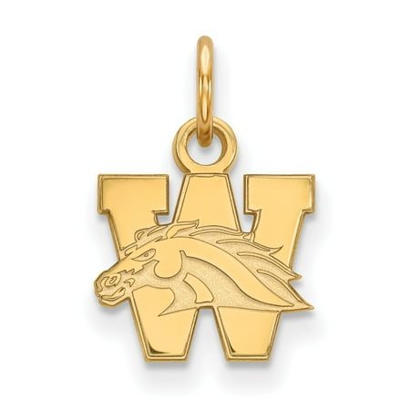 Western Gems Pendant Solid 925 Sterling Silver with Gold-Toned Western Michigan University Extra Small Pendant ()