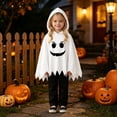 thumbnail image 5 of Gunia Kids Ghost Hooded Cape For Boys Girls 2 Piece Halloween Costumes Cosplay Cloak Cute Party Dress Up Outfits Poncho, 5 of 9