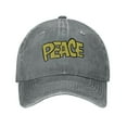 thumbnail image 1 of ZICANCN Peace Text Casquette de Baseball Réglable Femmes, Chapeaux pour Hommes Adulte Lavé Coton Denim Baseball Caps Mode Gris, 1 of 6