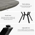 thumbnail image 4 of 43.3"-59.1" Extendable Round Dining Table for 4-6 People, Modern Kitchen Oval Dining Table with Flexible Leaves Space Saving, Metal Base for Kitchen Dining Room (Grey), 4 of 13